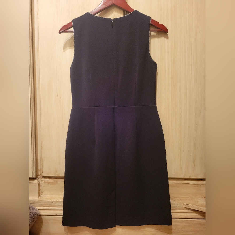 Ann Taylor Black Dress with silver beading 4P - Picture 2 of 5